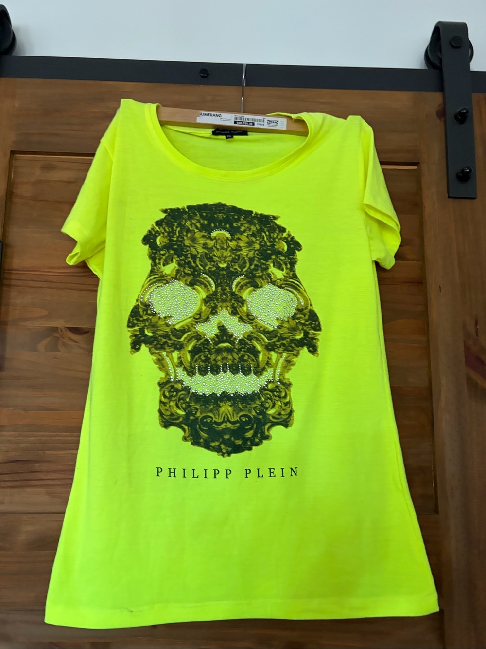 Philipp Plein Neon Yellow Skull